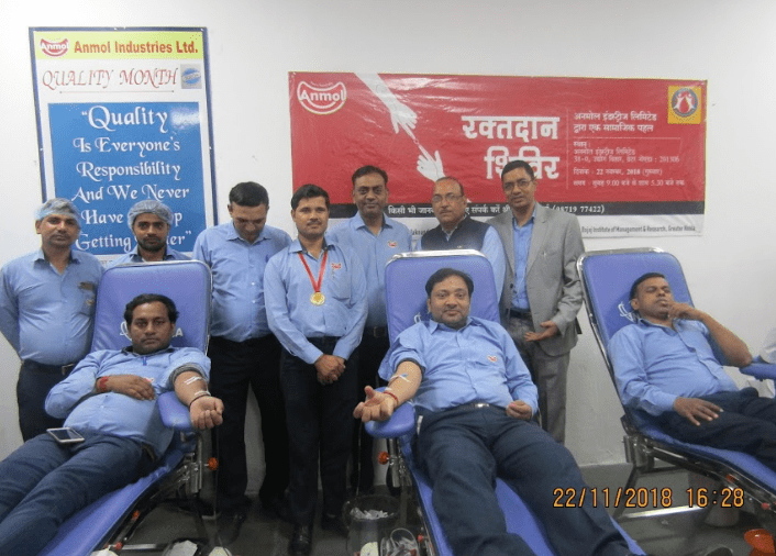 Blood donation camp in association with Rotary Club at Anmol